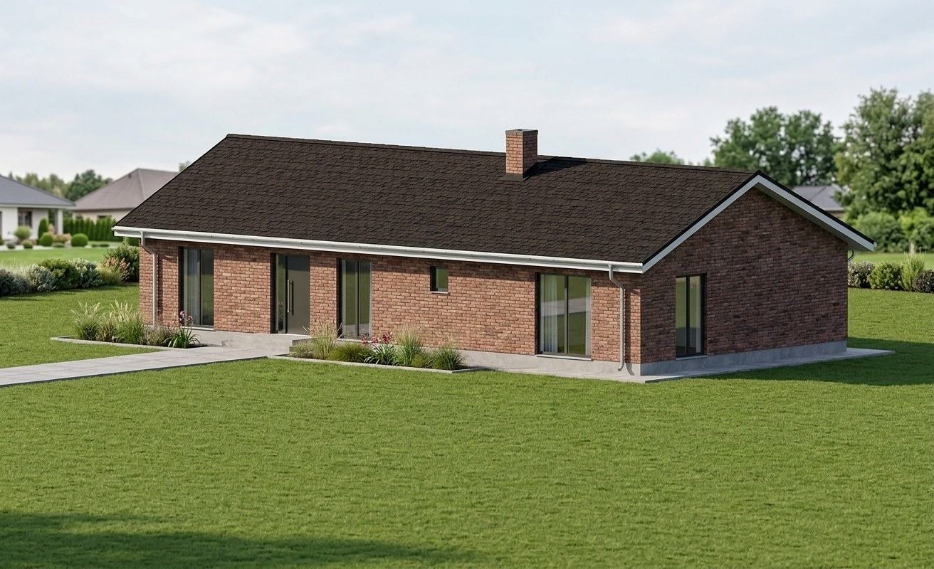 3D-rendering af familiebolig på Tessebøllevej i Herfølge